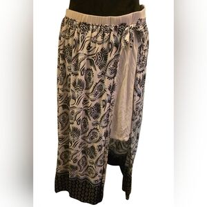 Black and White Paisley Skirt